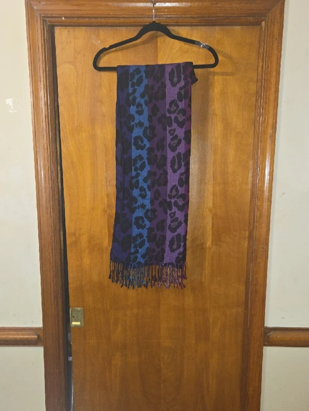 Pebbles Purple and Blue Ombre Leopard Print Scarf
